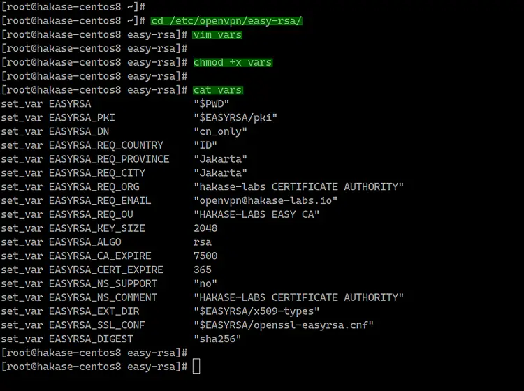 Configure Easy-RSA 3