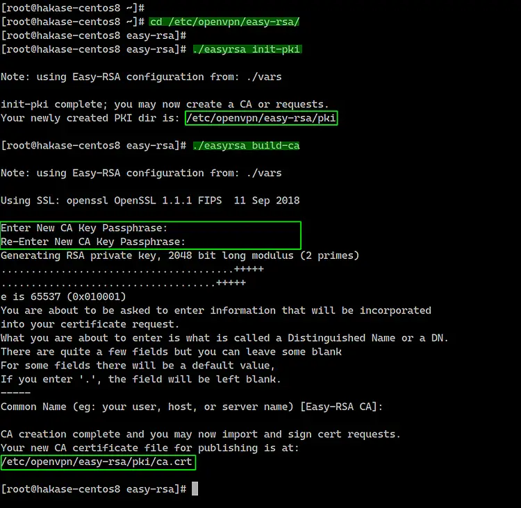 Build OpenVPN Keys