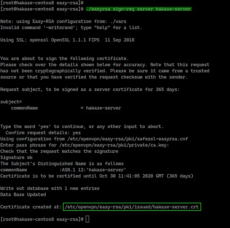 easyrsa sign-req