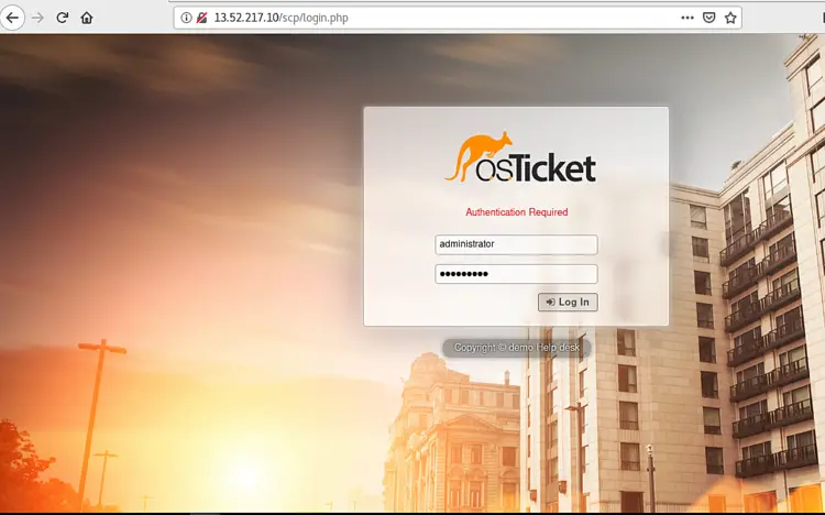 osTicket Login