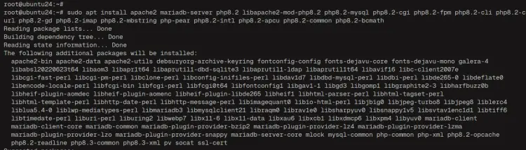 install lamp stack packages