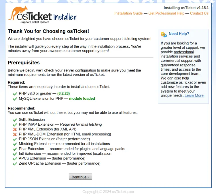 install osticket