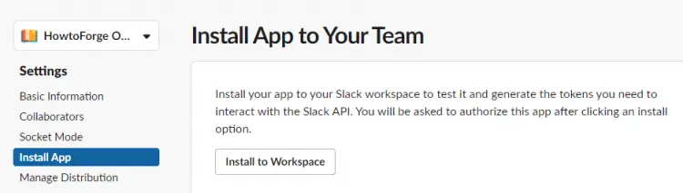Outline Wiki Slack App Install