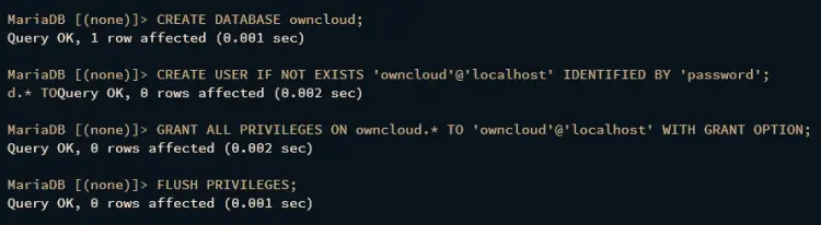 create database