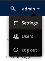 settings menu