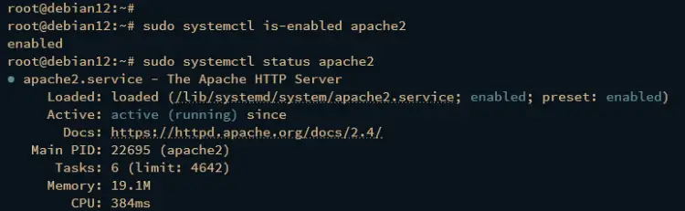 check apache2