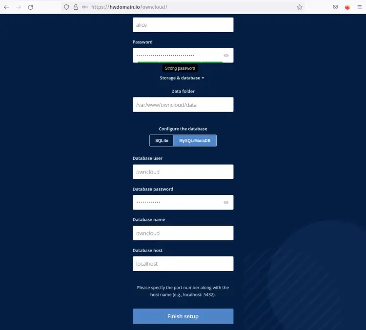 installing owncloud
