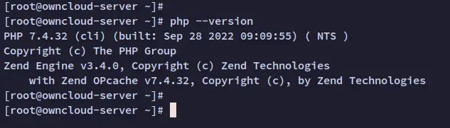 check phpversion