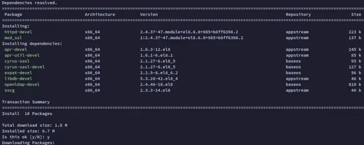 install httpd
