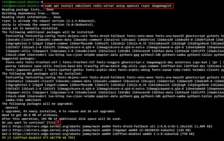 installing dependencies