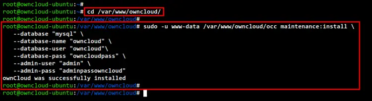 install owncloud