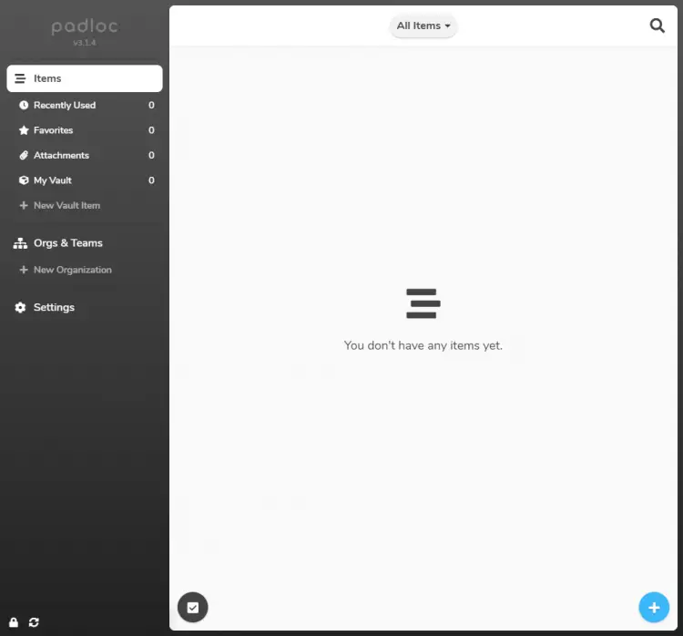 Padloc App Home