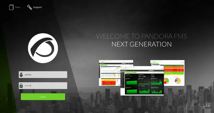 Pandora FMS login