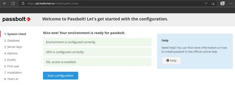 start configuring