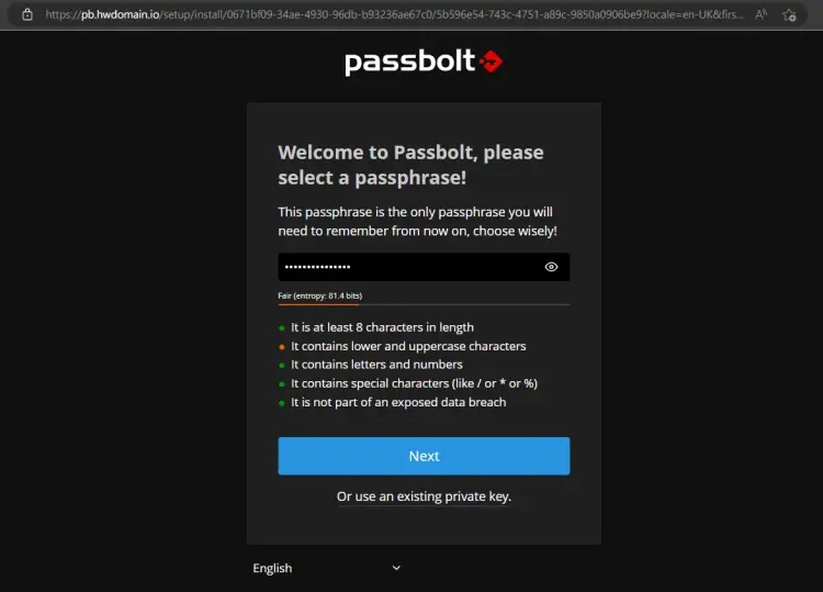 passbolt key