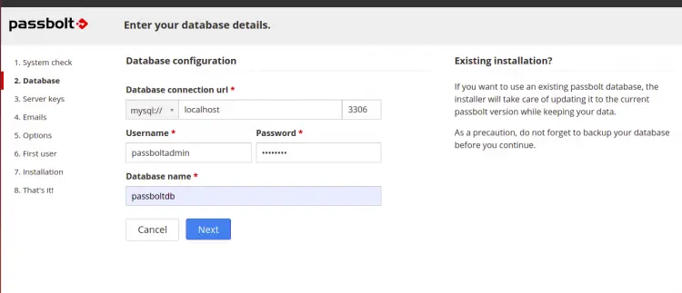 Database connection