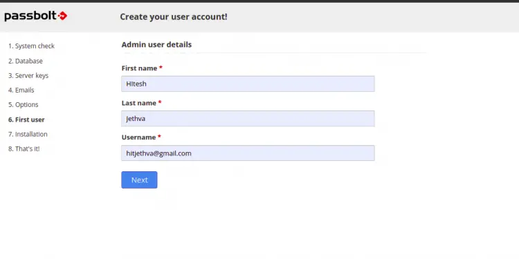 Create an account