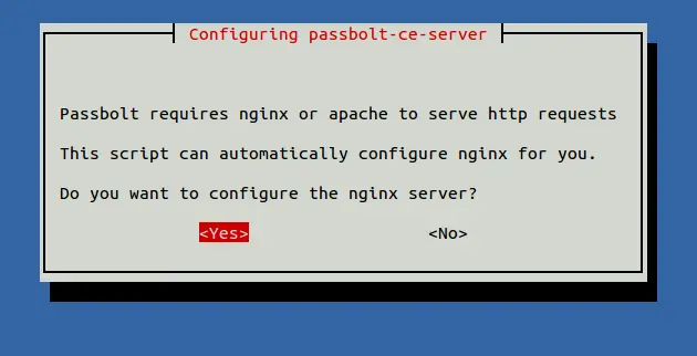 Configure nginx