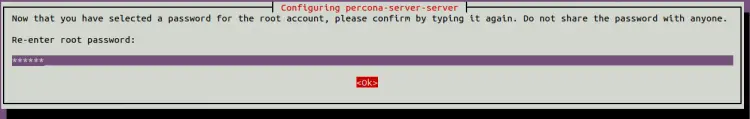 Repeat root password