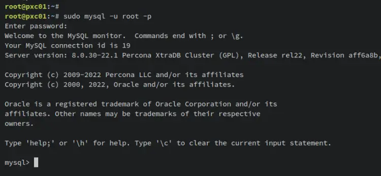 login to mysql