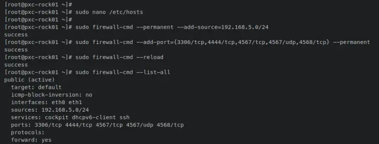 setup hostname and firewalld