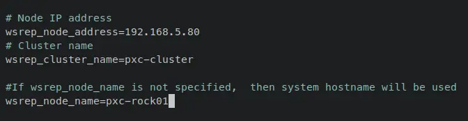 node name address and cluster name