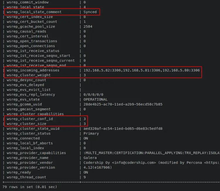 verify cluster pxc-roc03