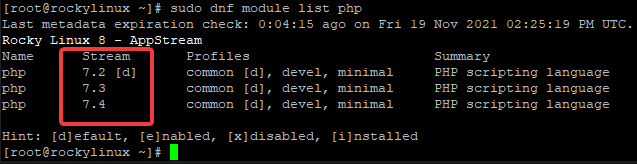 Installing PHP on Rocky Linux 8.4