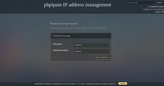 Change password