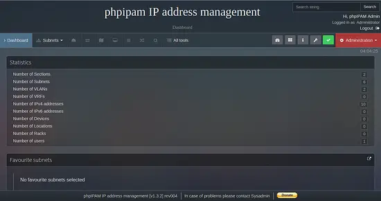 phpipam IP address management tool