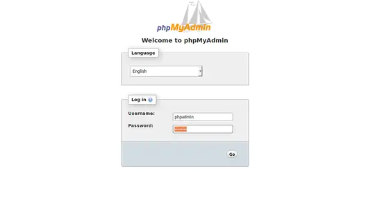 PHPMyAdmin Login