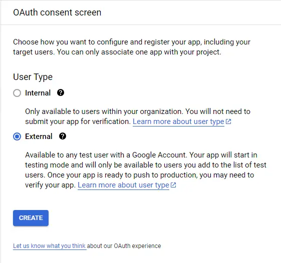 OAuth User Type
