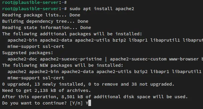 install apache2