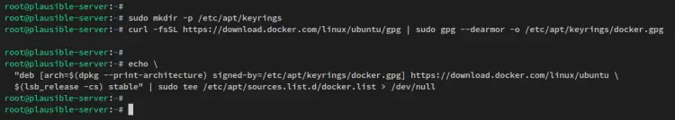 add gpg key and docker repo