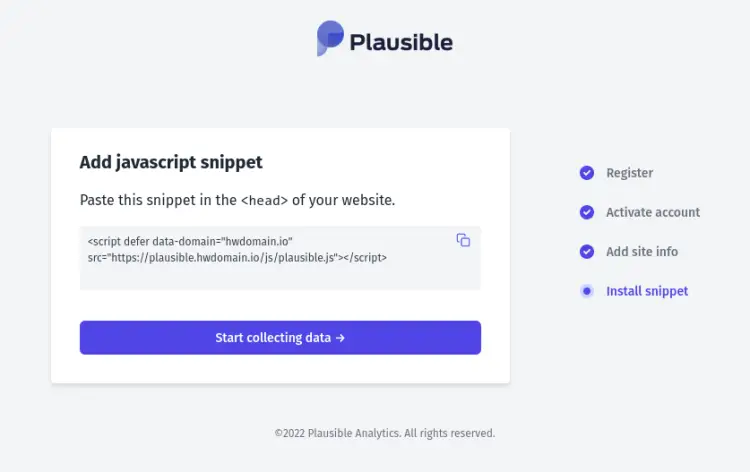 add site to plausiblke