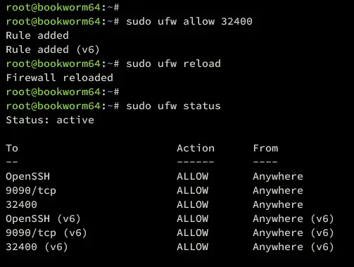 setup ufw