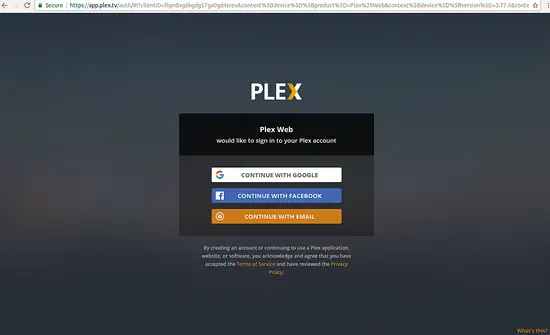 Plex Account Signup