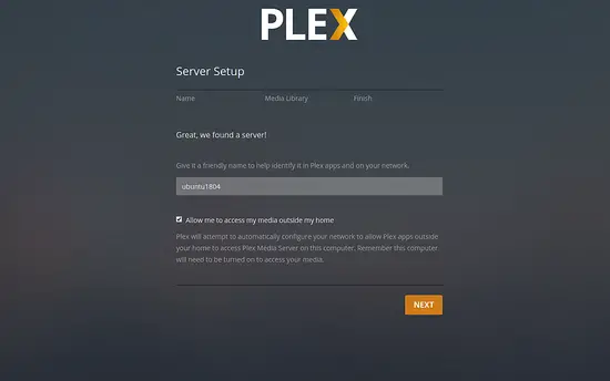 Plex Server setup