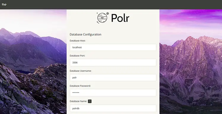 Polr Database configuration