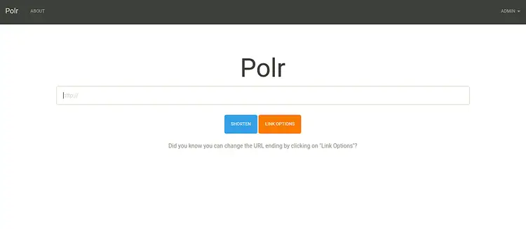 Polr link shortener