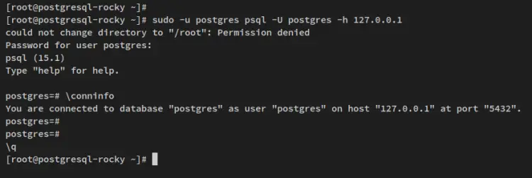 verify user postgres