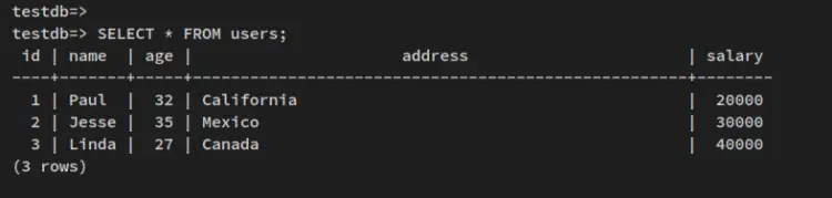 retrive data