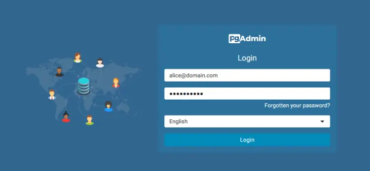 pgadmin login