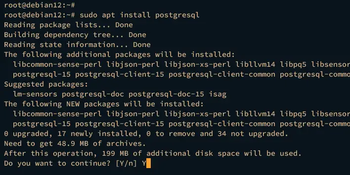 install postgresql