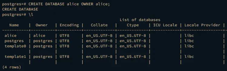 create and check databases