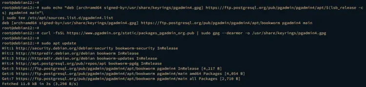 adding pgadmin repository