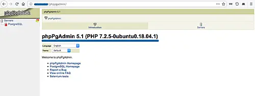 Login to phpPgAdmin