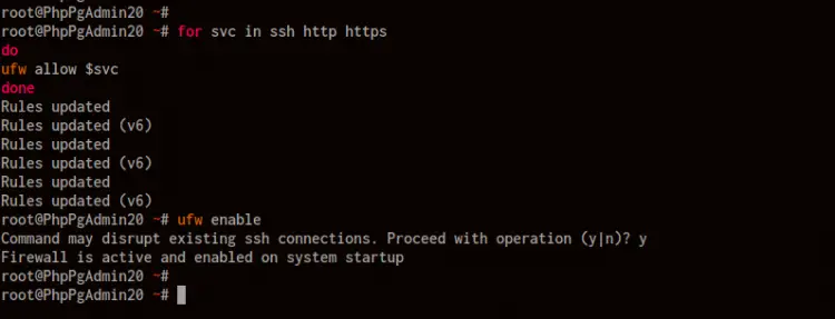 Add Service to UFW firewall