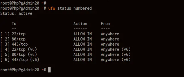 Show UFW Firewall Rules