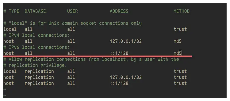 Configure PostgreSQL Authentication